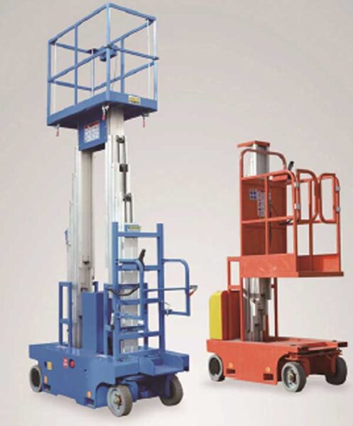 Self-propelled aluminum alloy aerial working platform (single mast/double mast)